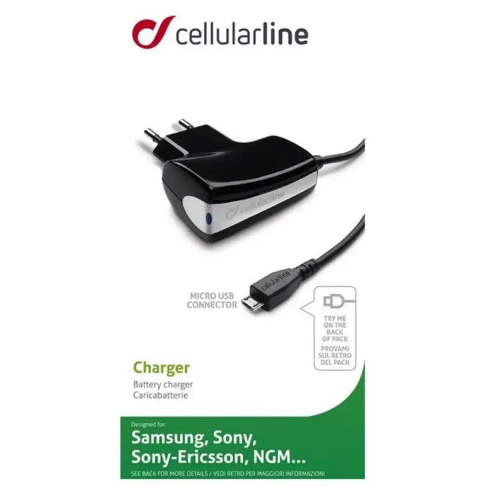 Зарядно устройство Cellularline 220V MICROUSB ЗА