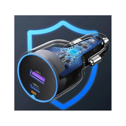 ЗАРЯДНО ЗА КОЛА 1xUSB-C + 1xUSB A,63W EC701 UGREEN