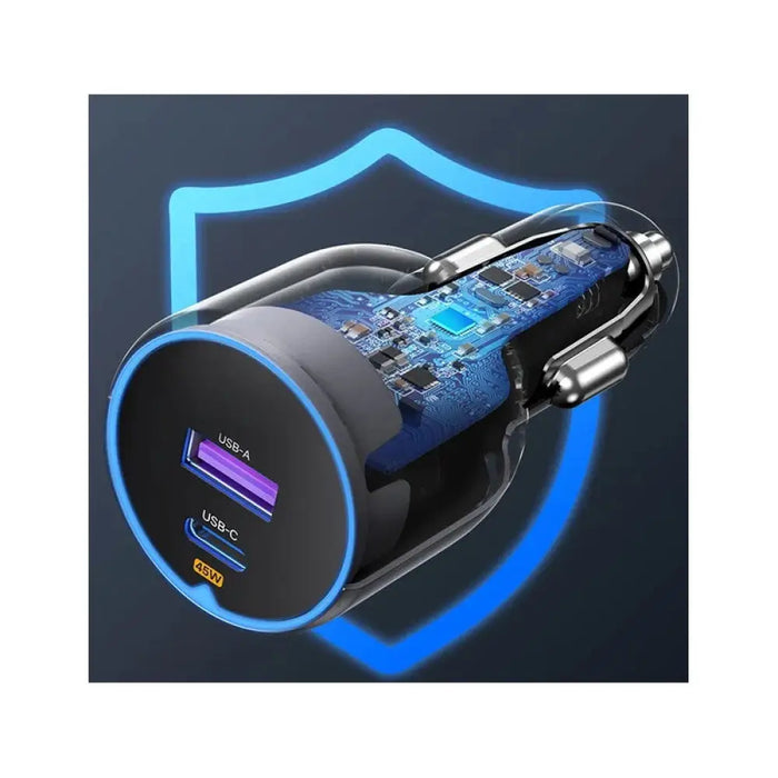 ЗАРЯДНО ЗА КОЛА 1xUSB-C + 1xUSB A,63W EC701 UGREEN