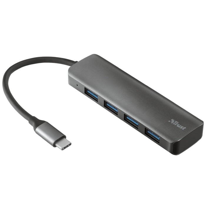 USB хъб TRUST Halyx Alum. USB - C to 4 - Port USB3.2 Hub
