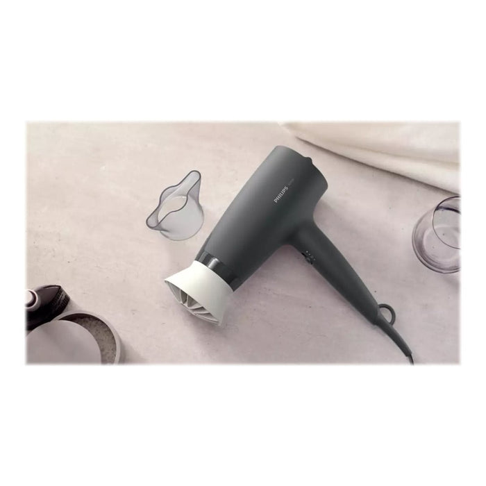 PHILIPS Сешоар 1600W DC motor ThermoProtect черно/сив