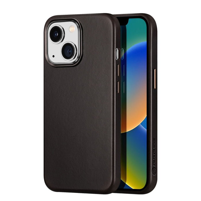 Кожен калъф Dux Ducis Naples, съвместим с MagSafe, за iPhone 14 Plus, тъмнокафяв
