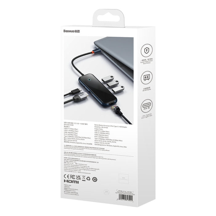 Хъб Baseus AcmeJoy USB - C към PD & Data / 2xUSB3.0