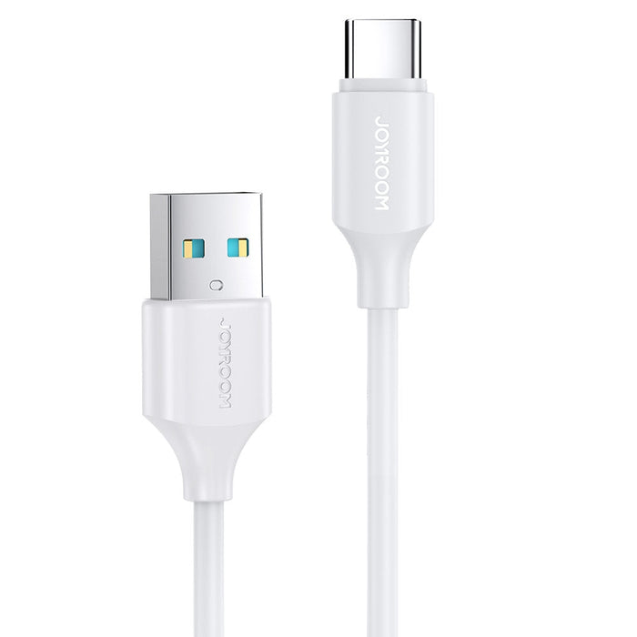 Кабел за зареждане / пренос на данни Joyroom, USB към USB Type C, 3A, 0.25m, бял, (S-UC027A9)