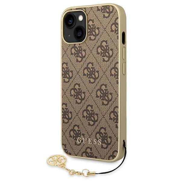 Кейс Guess GUHCP14MGF4GBR за iPhone 14 Plus 6,7", кафяв / кафяв, твърд, 4G Charms Collection