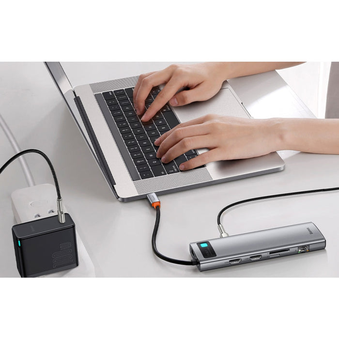 Хъб адаптер 11в1 Baseus Metal Gleam Series USB