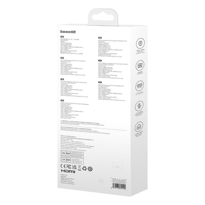 Хъб Baseus AcmeJoy USB - C към 1xHDMI / 2xUSB - A 3.0