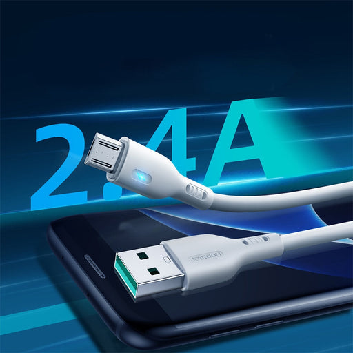 Кабел Joyroom S - UM018A13 USB към MicroUSB 2.4A 1.2m бял