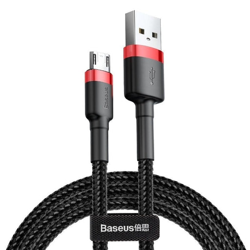 Кабел Baseus Cafule Micro USB 2.4A 1m червено - черен