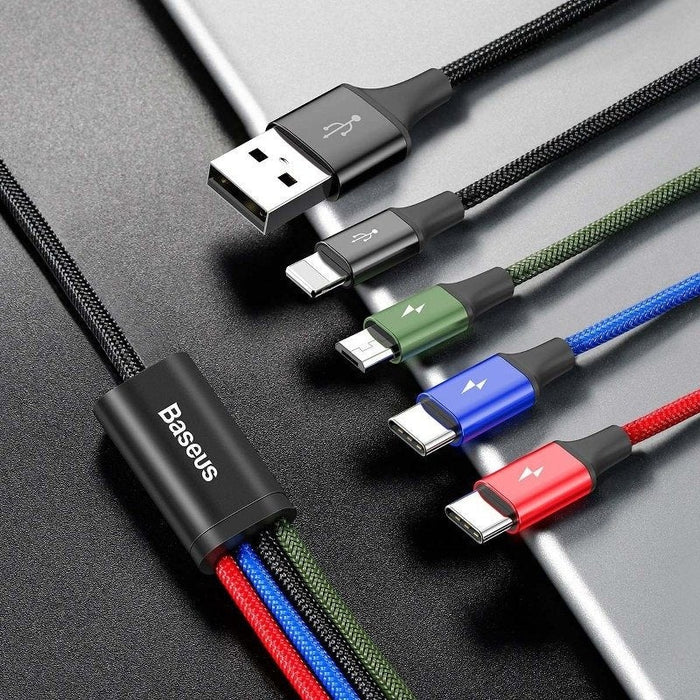 Кабел 4в1 Baseus Fast USB към 2xUSB - C