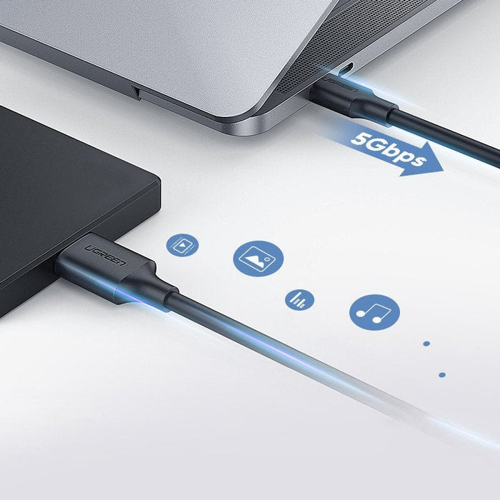 Кабел UGREEN Micro - B USB 3.0 към USB - C 1m черен