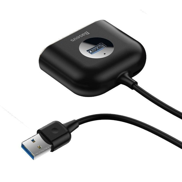 Хъб 4в1 Baseus Square Round USB 3.0 към 1x 3x 2.0 1m черен