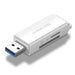 UGREEN CM104 SD/microSD USB 3.0 четец за карти памет (бял)