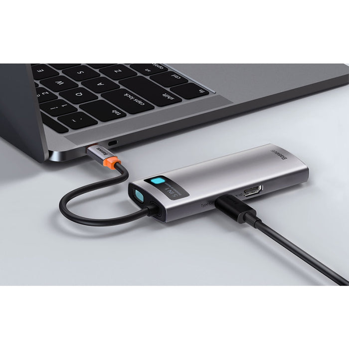 5в1 Хъб адаптер Baseus USB - C към 3xUSB 3.0 + HDMI PD