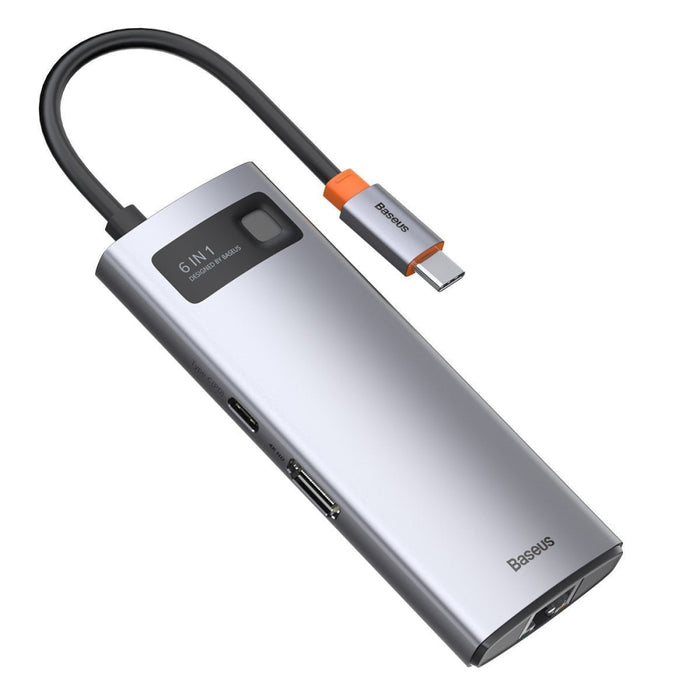 Хъб 6в1 Baseus Metal Gleam Series USB - C към 3x USB