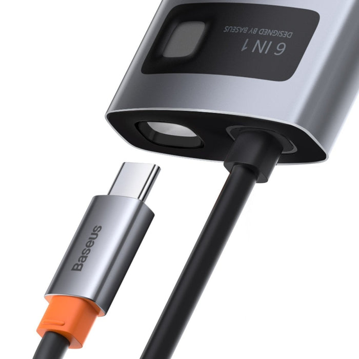 Хъб 6в1 Baseus Metal Gleam Series USB - C към 3x USB
