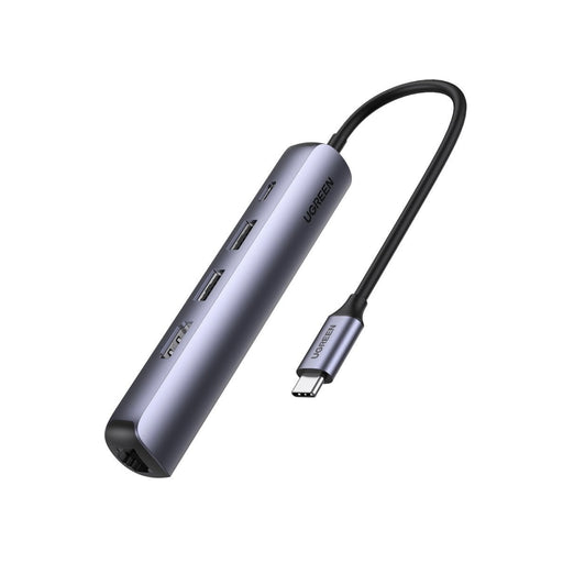 Хъб UGREEN CM418 5в1 USB-C към 2x USB 3.0 HDMI RJ45 USB-C