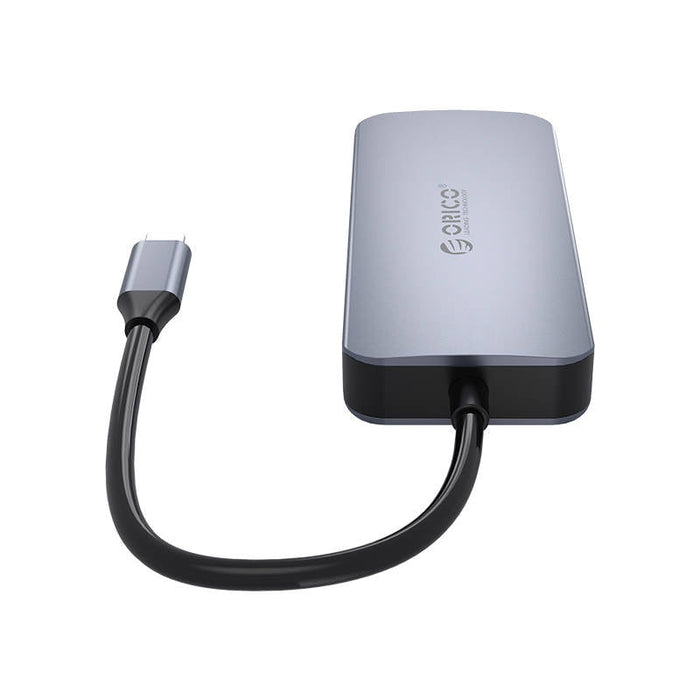 Хъб 6в1 Orico HDMI 4K 3x USB 3.0 RJ45 USB - C PD 100W
