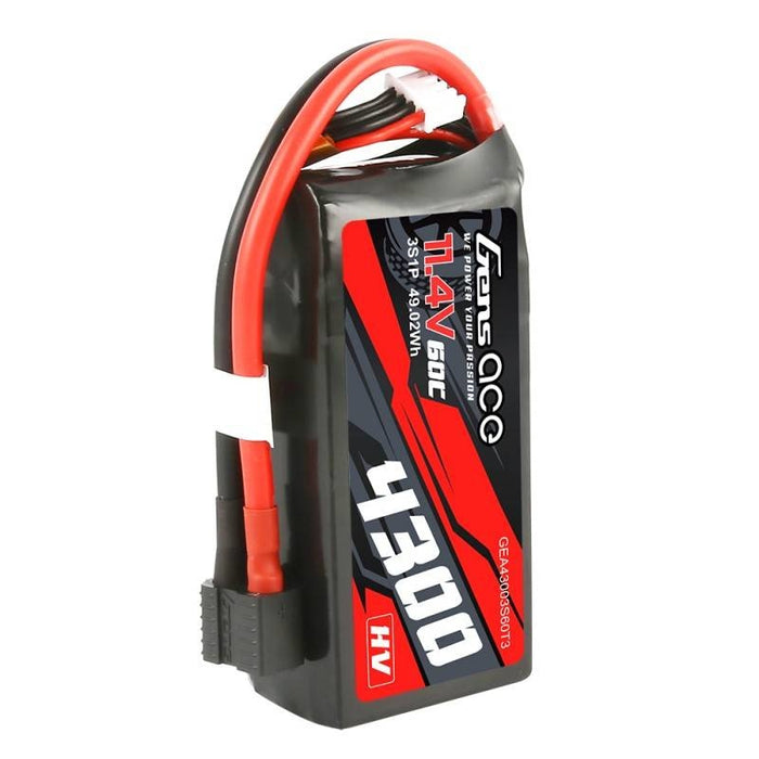 Батерия Gens Ace 4300mAh 11.4V 60C 3S1P z XT60/T - Plug