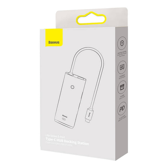 Хъб 5в1 Baseus Lite Series USB-C към 3x USB 3.0 USB-C HDMI