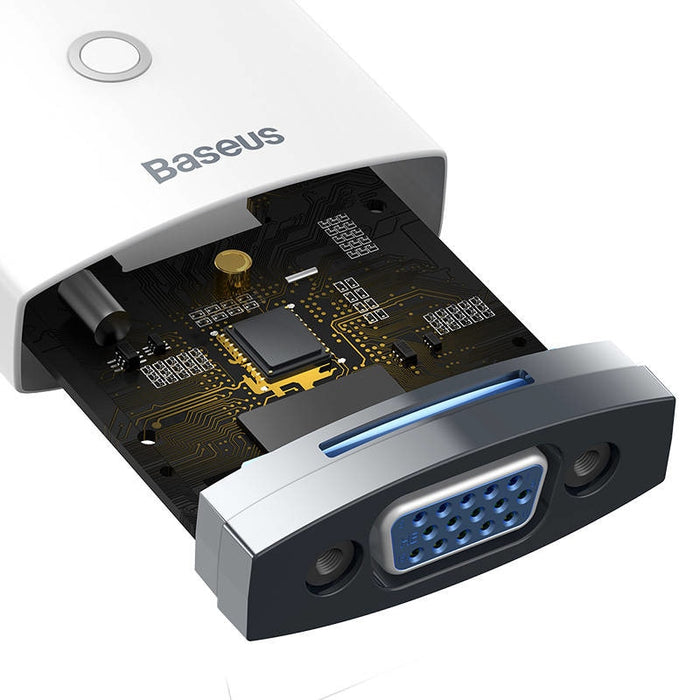 Адаптер Baseus Lite HDMI към VGA с аудио бял