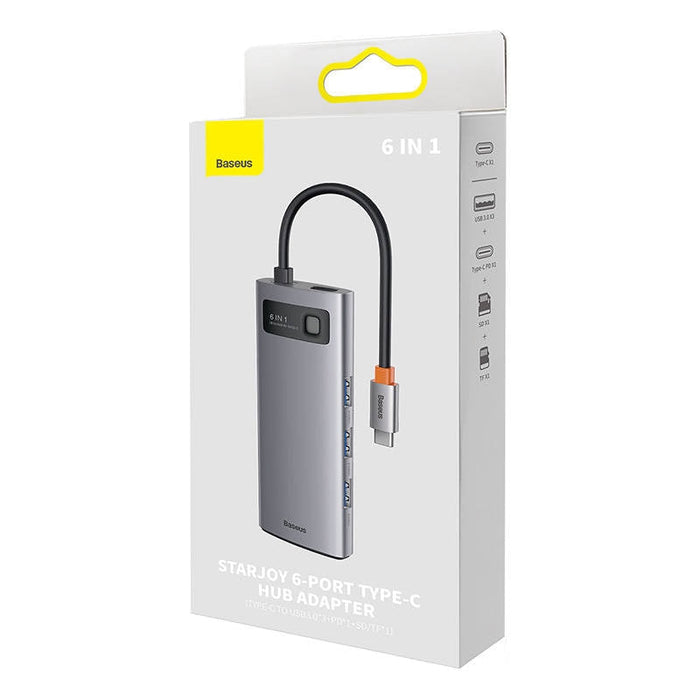 Хъб 6в1 Baseus Metal Gleam Series USB - C към 3x USB