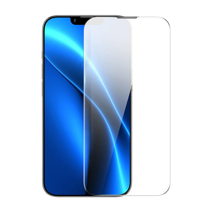 Скрийн протектор от закалено стъкло Baseus Crystal 0.3mm за iPhone 14/13/13 Pro, удароустойчив, прахоустойчив, 2бр.