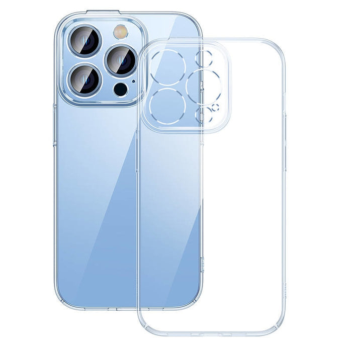 Кейс Baseus Crystal за iPhone 14 Pro, със скрийн протектор от закалено стъкло, прозрачен