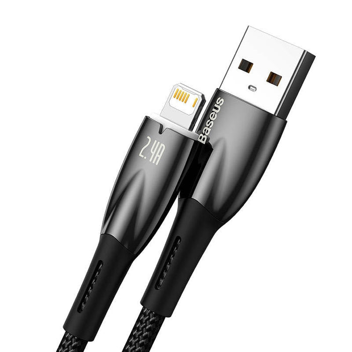 Кабел Baseus Glimmer Series USB към Lightning 2.4A 1m черен