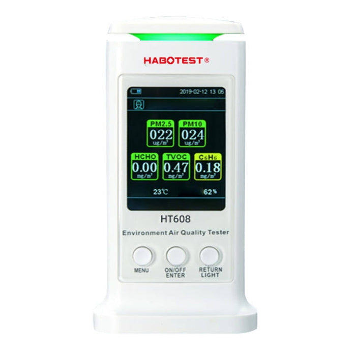Интелигентен детектор за качество на въздуха Habotest HT608, PM 2.5, PM10, бензен