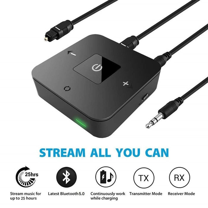 2в1 Bluetooth 5.0 Трансмитер и рисийвър 3.5mm RCA aptX Low