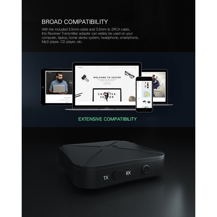 2в1 Bluetooth Трансмитер и Рисийвър за телевизор компютър
