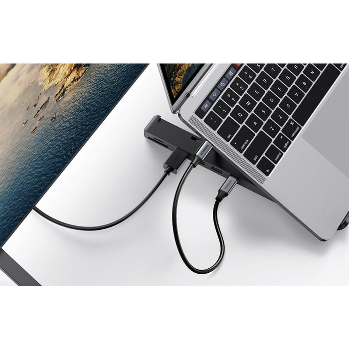 2в1 Регулируема стойка за лаптоп и докинг станция UGREEN