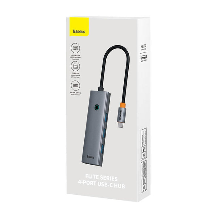 4в1 Хъб Baseus UltraJoy USB - C към USB 3.0 сив