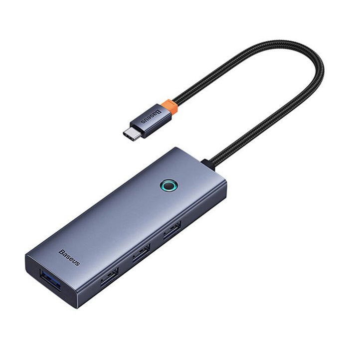 5в1 Хъб Baseus UltraJoy 1x HDMI4K@30Hz + 4x USB 3.0 сив