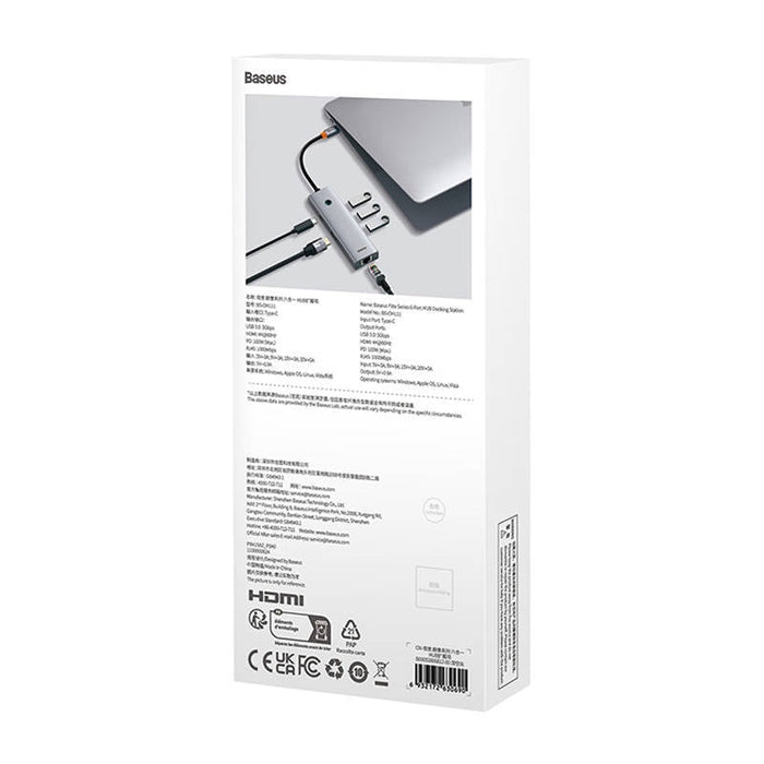 6в1 Хъб Baseus UltraJoy USB - C към 1x HDMI4K@30Hz