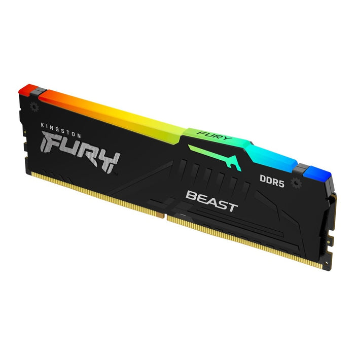 Памет KINGSTON 16GB 5600MHz DDR5 CL40 DIMM FURY Beast RGB