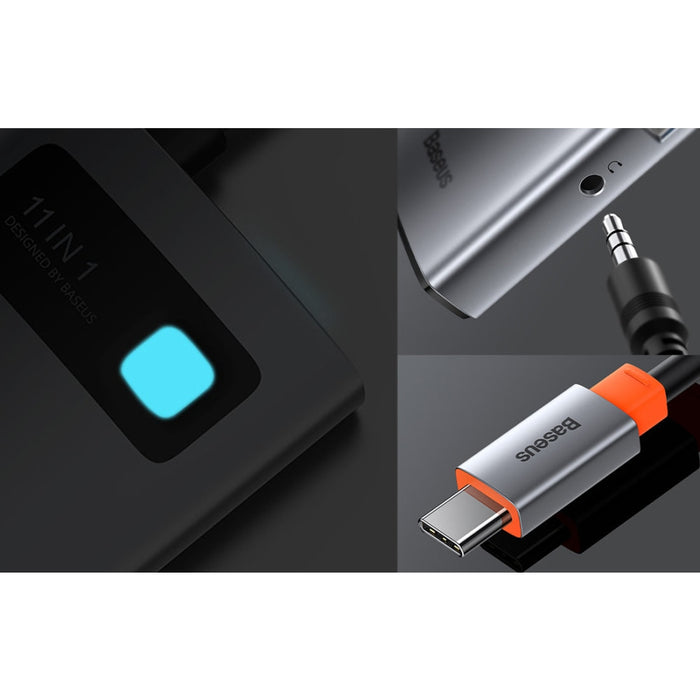 Хъб адаптер 11в1 Baseus Metal Gleam Series USB
