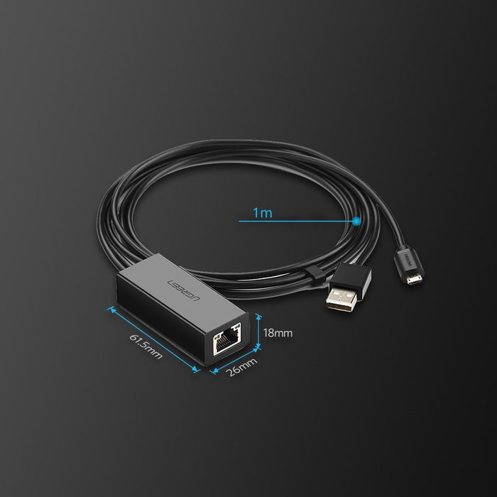 Адаптер Ugreen External Network USB 100Mbps за