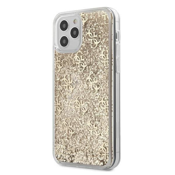Калъф Guess 4G Liquid Glitter за Apple iPhone 12 Pro