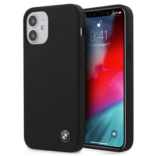 Калъф за телефон BMW Silicone Signature iPhone 12 Mini черен