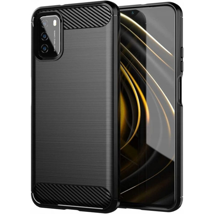 Калъф за телефон Carbon Flexible Cover TPU за Xiaomi Poco M3/Xiaomi Redmi 9T, черен