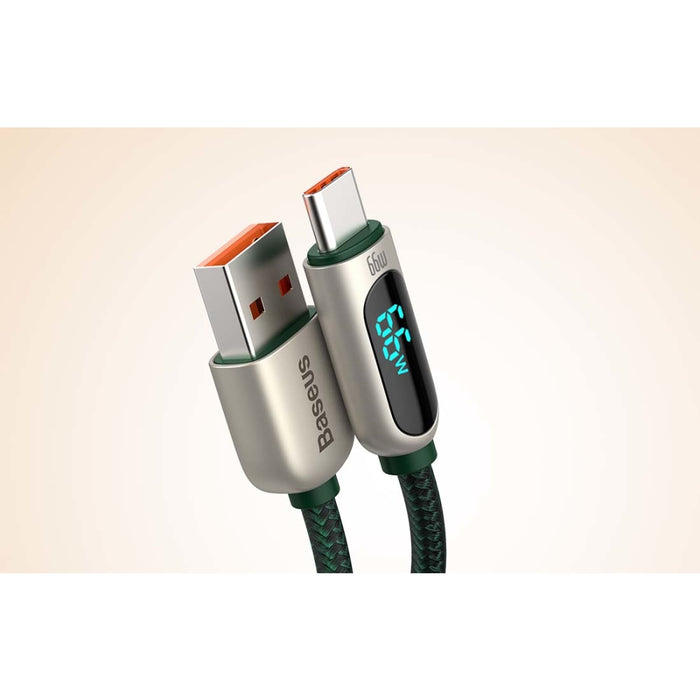 Кабел за зареждане с дисплей USB към USB - C Baseus 66W