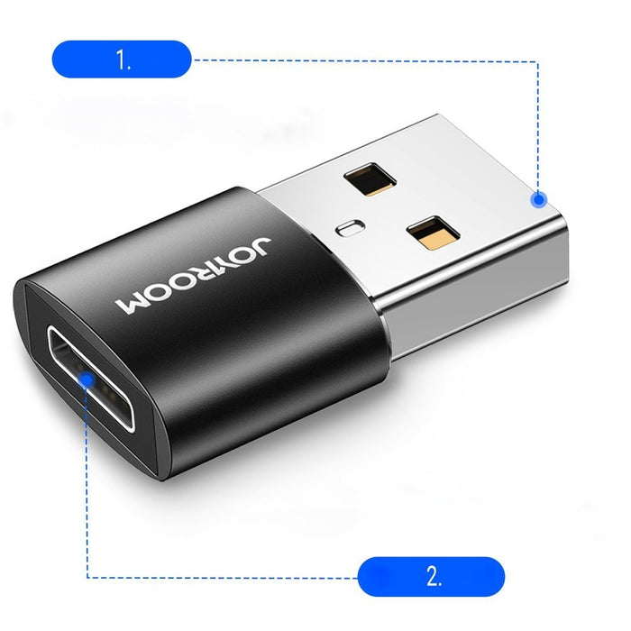 Адаптер Joyroom USB/USB - C за конектори черен