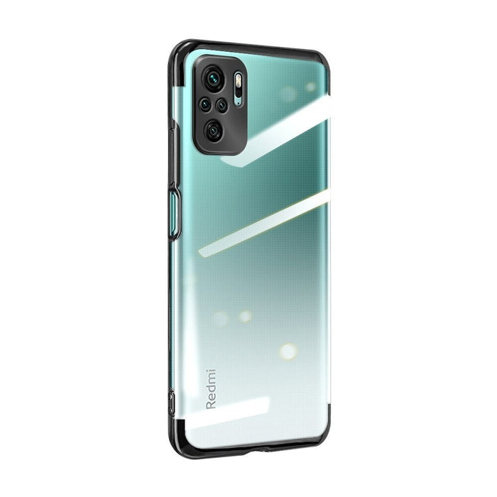 Прозрачен кейс HQWear за Xiaomi Redmi Note 10 5G/Poco M3 Pro, Черен