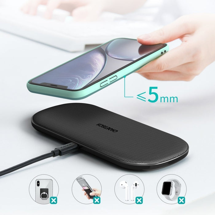 Безжично зарядно устройство dual Choetech T535 - S 10W Черен