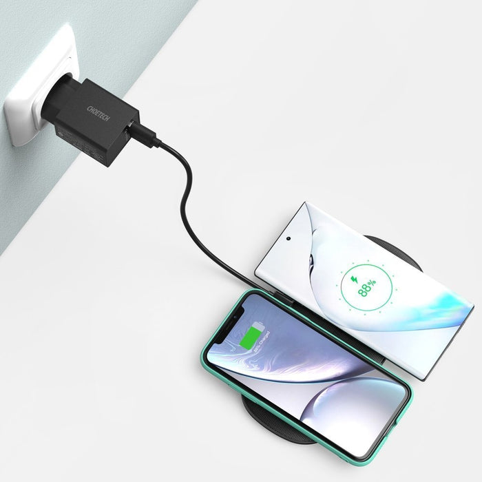 Безжично зарядно устройство dual Choetech T535 - S 10W Черен