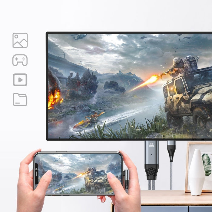 Хъб Joyroom SY - 35L1 USB - C към HDMI 4K@60Hz сив