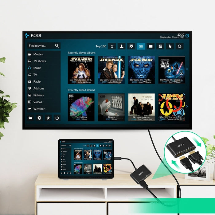 Хъб Choetech M17 USB - C - 1x HDMI VGA Черен