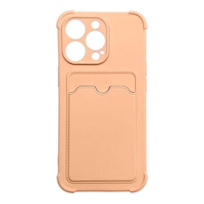 Кейс с отделение за карти HQWear за iPhone 13, Розов